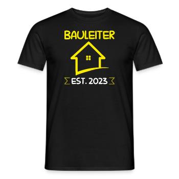 Bauleiter 2023 Bauaufsicht Bauarbeiter Geschenk - Männer T-Shirt - Schwarz - Vorne - AI Model Male 178 light (178cm)