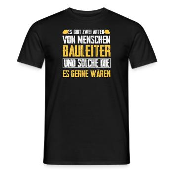Bauleiter Bauaufsicht Bauherr Geschenk - Männer T-Shirt - Schwarz - Vorne - AI Model Male 178 light (178cm)