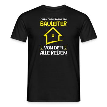 Bauleiter Bauaufsicht Baustellenleiter Geschenk - Männer T-Shirt - Schwarz - Vorne - AI Model Male 178 light (178cm)