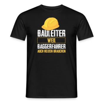 Bauleiter Bauaufsicht Baustellenleiter Geschenk - Männer T-Shirt - Schwarz - Vorne - AI Model Male 178 light (178cm)