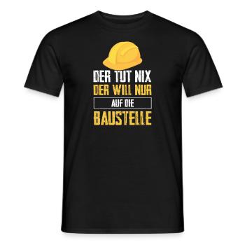 Bauleiter Bauaufsicht Baustellenleiter Geschenk - Männer T-Shirt - Schwarz - Vorne - AI Model Male 178 light (178cm)