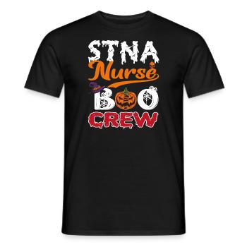 STNA Nurse Boo Crew Funny STNA Nurse Halloween - Men's T-Shirt - black - Front - AI Model Male 178 light (178cm)