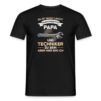Techniker Papa Ingenieur Geschenk - Männer T-Shirt - Schwarz - Vorne - AI Model Male 178 light (178cm)