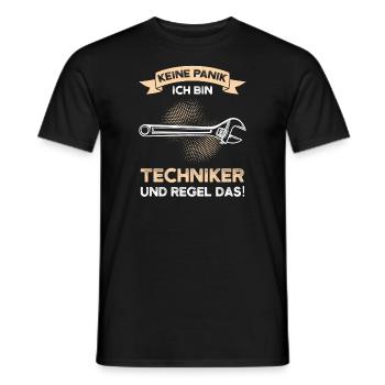 Techniker Beruf Fachmann Technik Geschenk - Männer T-Shirt - Schwarz - Vorne - AI Model Male 178 light (178cm)