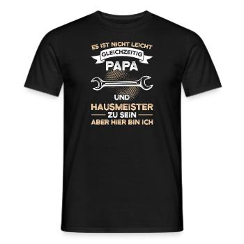 Hausmeister Papa Hausverwalter Geschenk - Männer T-Shirt - Schwarz - Vorne - AI Model Male 178 light (178cm)