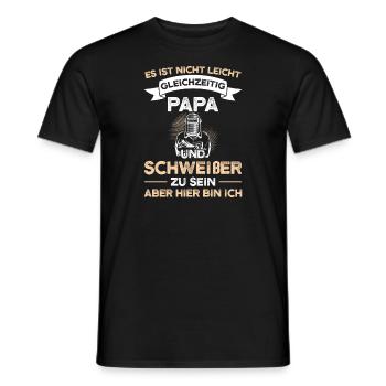 Schweißer Papa Metallarbeiter Geschenk - Männer T-Shirt - Schwarz - Vorne - AI Model Male 178 light (178cm)