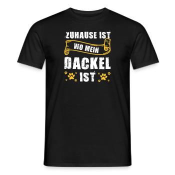 Dackel Hund Dackel Hund Geschenk - Männer T-Shirt - Schwarz - Vorne - AI Model Male 178 light (178cm)