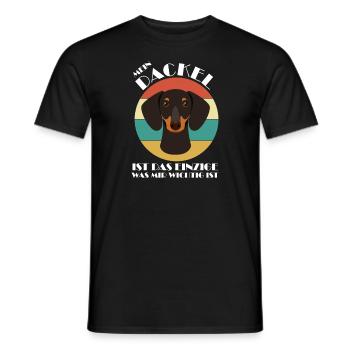 Dackel Hund Dackel Hund Geschenk - Männer T-Shirt - Schwarz - Vorne - AI Model Male 178 light (178cm)