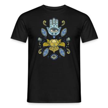 Lotus de Fatima - T-shirt homme - noir - Devant - AI Model Male 178 light (178cm)