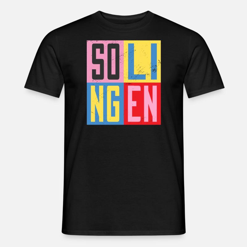 Solingen Städte Design - Männer T-Shirt - Schwarz