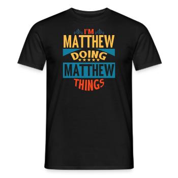 Vorname Christopher Name Christopher Geschenk - Männer T-Shirt - Schwarz - Vorne - AI Model Male 178 light (178cm)