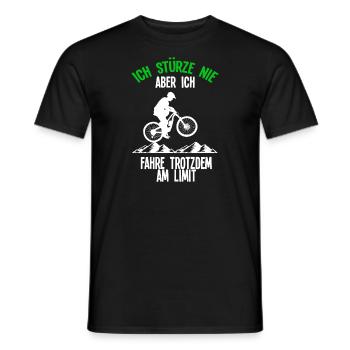 Mountainbike Rennen Mountainbike Fahrer Geschenk - Männer T-Shirt - Schwarz - Vorne - AI Model Male 178 light (178cm)
