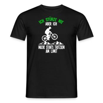 Mountainbike Rennen Mountainbike Fahrer Geschenk - Männer T-Shirt - Schwarz - Vorne - AI Model Male 178 light (178cm)