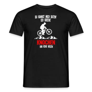 Mountainbike Rennen Mountainbike Fahrer Geschenk - Männer T-Shirt - Schwarz - Vorne - AI Model Male 178 light (178cm)