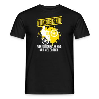 Mountainbike Rennen Mountainbiker Geschenk - Männer T-Shirt - Schwarz - Vorne - AI Model Male 178 light (178cm)
