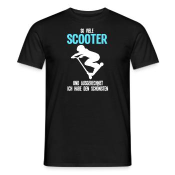 Scooter Roller Roller-Fahrer Geschenk - Männer T-Shirt - Schwarz - Vorne - AI Model Male 178 light (178cm)