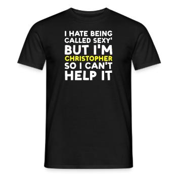 Vornamen Christopher namens Christopher Geschenk - Männer T-Shirt - Schwarz - Vorne - AI Model Male 178 light (178cm)