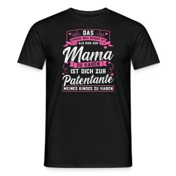 Patentante Taufe Patin Geschenk - Männer T-Shirt - Schwarz - Vorne - AI Model Male 178 light (178cm)