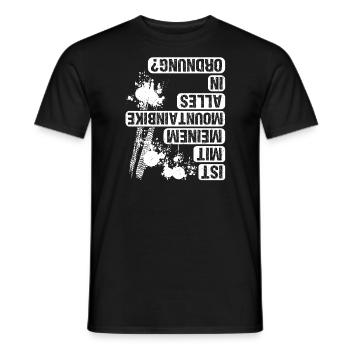 Mountainbike Downhill Rennradfahrer Geschenk - Männer T-Shirt - Schwarz - Vorne - AI Model Male 178 light (178cm)