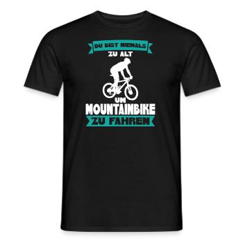 Mountainbike Downhill Mountainbike Fahrer Geschenk - Männer T-Shirt - Schwarz - Vorne - AI Model Male 178 light (178cm)