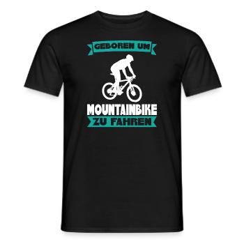 Mountainbike Downhill Mountainbike Fahrer Geschenk - Männer T-Shirt - Schwarz - Vorne - AI Model Male 178 light (178cm)