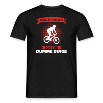 Mountainbike Downhill Mountainbike Fahrer Geschenk - Männer T-Shirt - Schwarz - Vorne - AI Model Male 178 light (178cm)