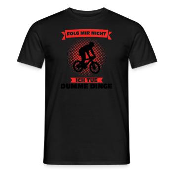 Mountainbike Downhill Mountainbiker Geschenk - Männer T-Shirt - Schwarz - Vorne - AI Model Male 178 light (178cm)