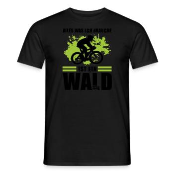 Mountainbike Downhill Mountainbiker Geschenk - Männer T-Shirt - Schwarz - Vorne - AI Model Male 178 light (178cm)