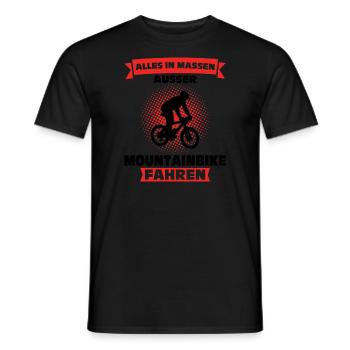 Mountainbike Downhill Mountainbike Fahrer Geschenk - Männer T-Shirt - Schwarz - Vorne - AI Model Male 178 light (178cm)