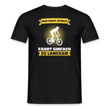 Mountainbike Downhill Mountainbike Fahrer Geschenk - Männer T-Shirt - Schwarz - Vorne - AI Model Male 178 light (178cm)