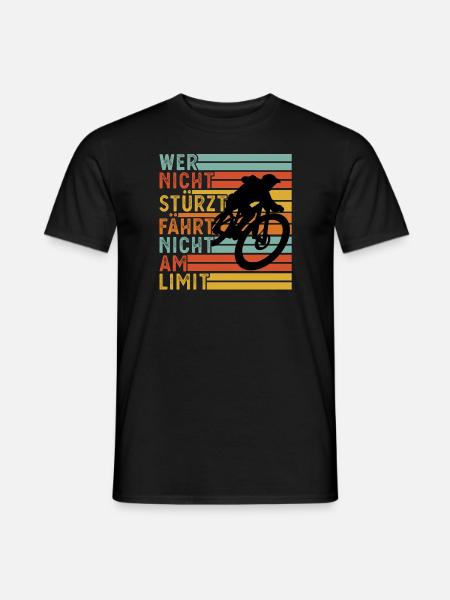 Mountainbike Downhill Mountainbiker Geschenk - Männer T-Shirt - Schwarz