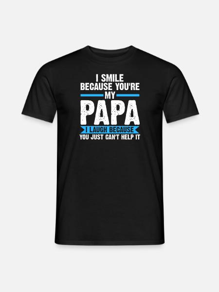 Papa Opa Vatertag Geschenk - Männer T-Shirt - Schwarz