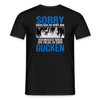 Anime Boy Merch Anime Merch Geschenk - Männer T-Shirt - Schwarz - Vorne - AI Model Male 178 light (178cm)
