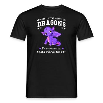 Drache Drachen magische Kreatur Geschenk - Männer T-Shirt - Schwarz - Vorne - AI Model Male 178 light (178cm)