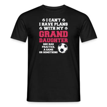 Fußball Oma Enkelin Fußball Oma Sport Geschenk - Männer T-Shirt - Schwarz - Vorne - AI Model Male 178 light (178cm)