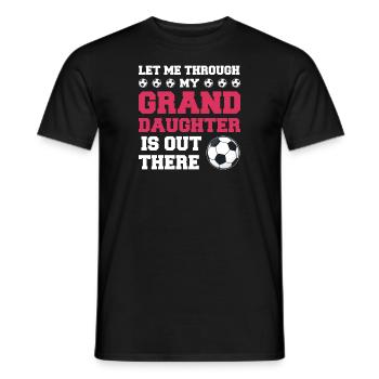 Fußball Oma Enkelin Fußball Oma Sport Geschenk - Männer T-Shirt - Schwarz - Vorne - AI Model Male 178 light (178cm)