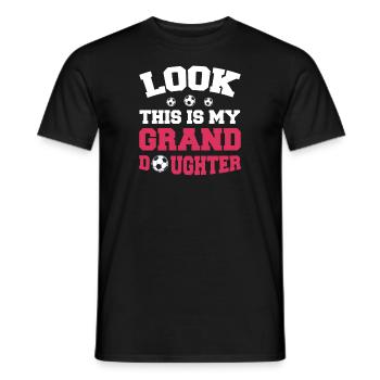 Fußball Oma Enkelin Fußball Oma Sport Geschenk - Männer T-Shirt - Schwarz - Vorne - AI Model Male 178 light (178cm)