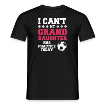 Fußball Oma Enkelin Fußball Oma Sport Geschenk - Männer T-Shirt - Schwarz - Vorne - AI Model Male 178 light (178cm)