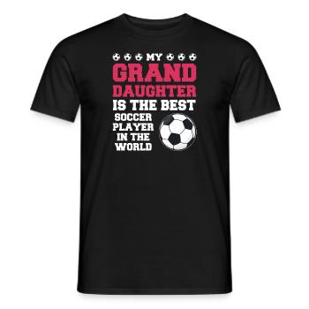 Fußball Oma Enkelin Fußball Oma Sport Geschenk - Männer T-Shirt - Schwarz - Vorne - AI Model Male 178 light (178cm)