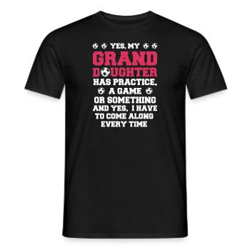 Fußball Oma Enkelin Fußball Oma Sport Geschenk - Männer T-Shirt - Schwarz - Vorne - AI Model Male 178 light (178cm)