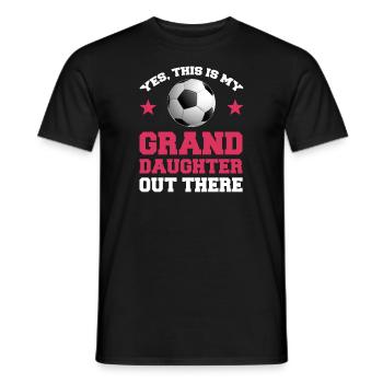 Fußball Oma Enkelin Fußball Oma Sport Geschenk - Männer T-Shirt - Schwarz - Vorne - AI Model Male 178 light (178cm)