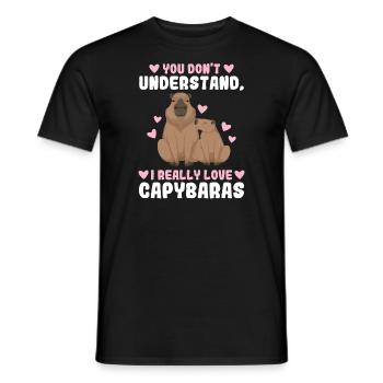 Wasserschwein Wasserschweine Tier Geschenk - Männer T-Shirt - Schwarz - Vorne - AI Model Male 178 light (178cm)