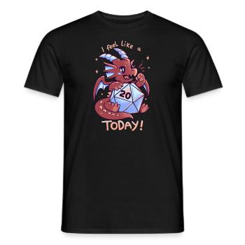 Ich fühle mich heute wie eine 20 - Männer T-Shirt - Schwarz - Vorne - AI Model Male 178 light (178cm)