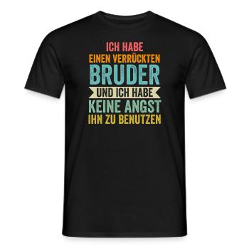 Bruder Schwester Geschwister Geschenk - Männer T-Shirt - Schwarz - Vorne - AI Model Male 178 light (178cm)