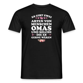 Oma Großmutter Großmütter Geschenk - Männer T-Shirt - Schwarz - Vorne - AI Model Male 178 light (178cm)