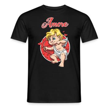 Liebesengel Zeichen der Liebe Romantik Geschenk - Männer T-Shirt - Schwarz - Vorne - AI Model Male 178 light (178cm)