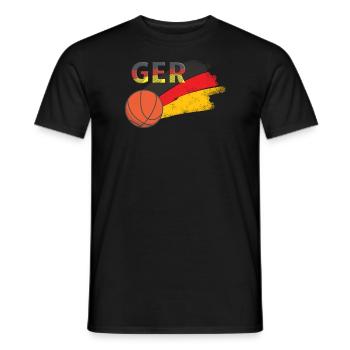 Allemagne Basket-ball - T-shirt homme - noir - Devant - AI Model Male 178 light (178cm)