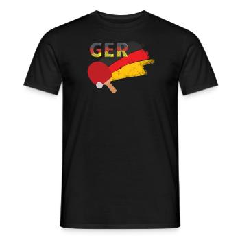 Allemagne Tennis de table - T-shirt homme - noir - Devant - AI Model Male 178 light (178cm)
