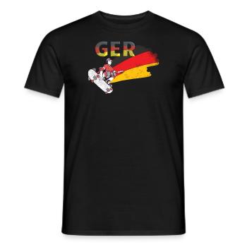 Allemagne Patinage - T-shirt homme - noir - Devant - AI Model Male 178 light (178cm)