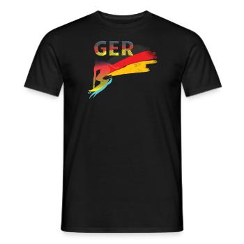 Germany Surfing - Men's T-Shirt - black - Front - AI Model Male 178 light (178cm)